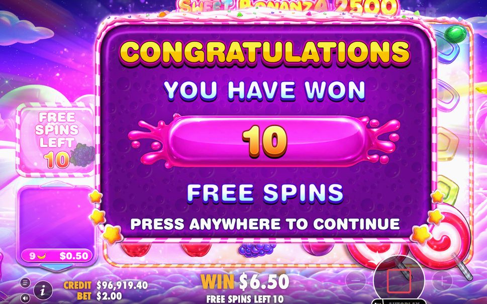 Fem extra free spins efter tre scatter under rundan