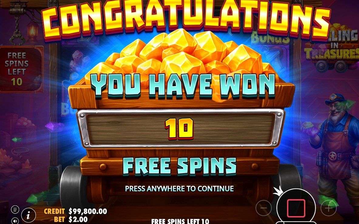 Free Spins med Multiplier ackumulerad efter flera kaskader