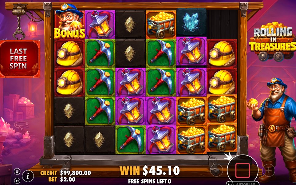 Free Spins-rundan i gång, Multiplier börjar på x2